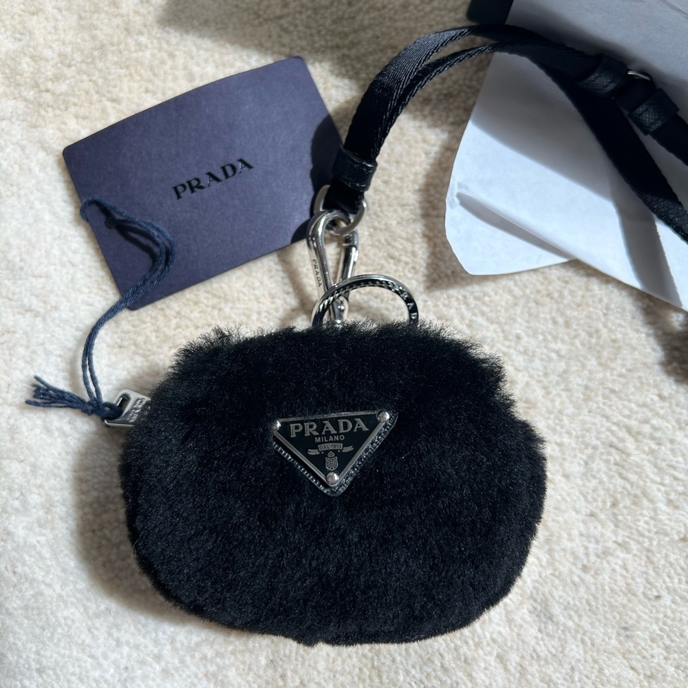 Prada Mini Contenitori bag in black sheepskin